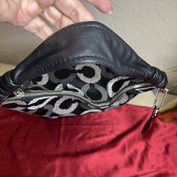 Coach(2010) Kristin Signature C Embroidered Op Art Shoulder Crossbody Bag - Picture 9 of 13